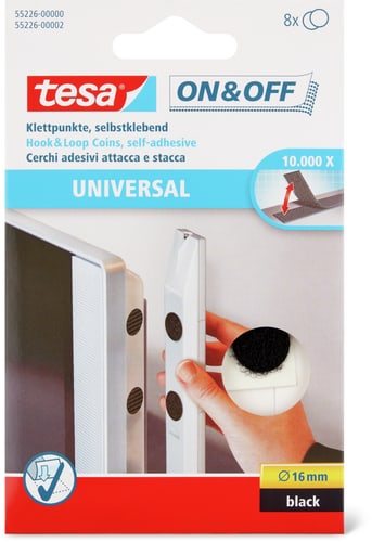 Tesa Cerchi velcro autoadesivi Ø 16mm