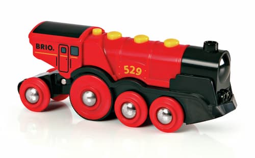 Locomotiva rossa e potente a pile (FSC®)