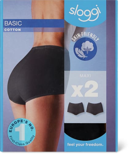 Sloggi Slip Maxi da Donna Basic (Colore: nero, Taglie: 048)