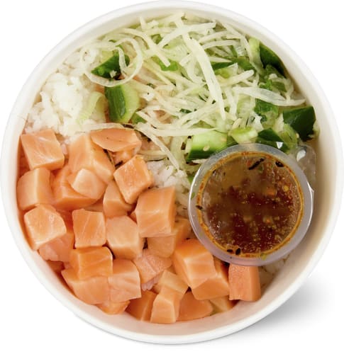 Salmon Poké Bowl Zukedon Sauce