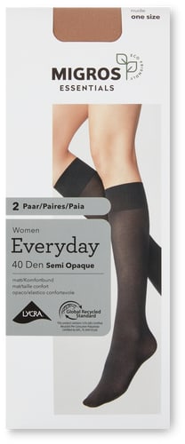Essentials Mi-bas pour femme Semi Opaque 40 Den (Taille: one size, Couleur: nude)