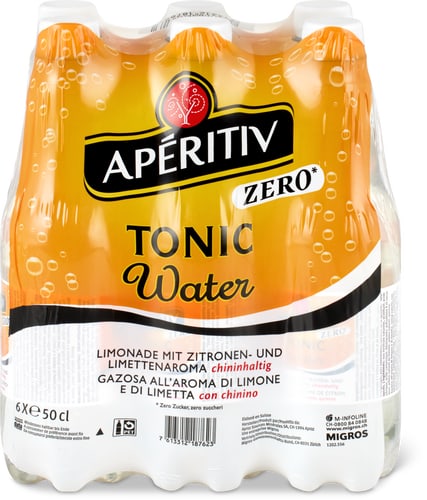 Apéritiv Tonic Water Zero Lemonade With Lemon & Lime Flavouring, Contains Quinine