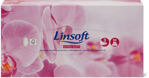 Linsoft Ultra-Soft Cosmetic Tissue Box 3-Ply