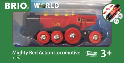 Locomotiva rossa e potente a pile (FSC®)