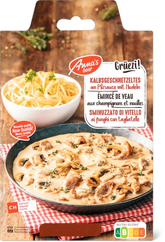 Anna's Best Veal Strips With Mushroom Sauce and Pasta