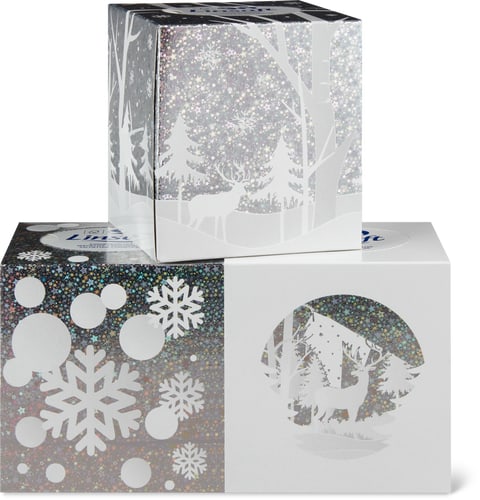 Linsoft Kosmetiktücher Würfel mit Veredelung 2-lagig