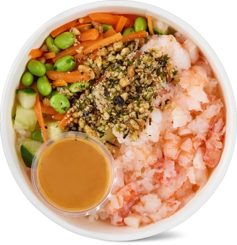 Shrimp Poké Bowl Spicy Yuzu Sauce