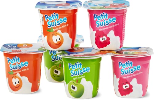 Petit Suisse Himbeer Aprikose Apfel
