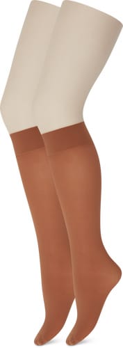 Ladies knee-highs (Grösse: one size, Farbe: tan)