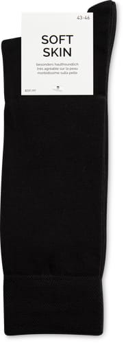 Migros Essentials Herren Socken Soft Skin (Farbe: schwarz, Grösse: 39-42)