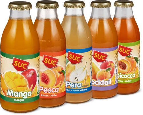 Suc assortiert  Mango, Pfirsich, Birne, Cocktail, Aprikose