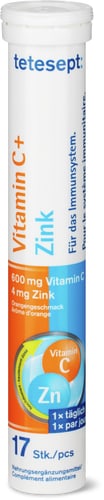 Tetesept Vitamin C & zinc effervescent tablets