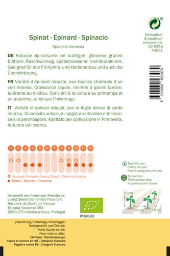 Living Seeds Bio Spinach Butterflay