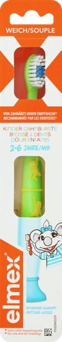 Elmex Brosse à dents pour enfants avec ventouse, souple, 2-6 ans