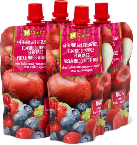 M-Classic Apple and berry purée 100% natural
