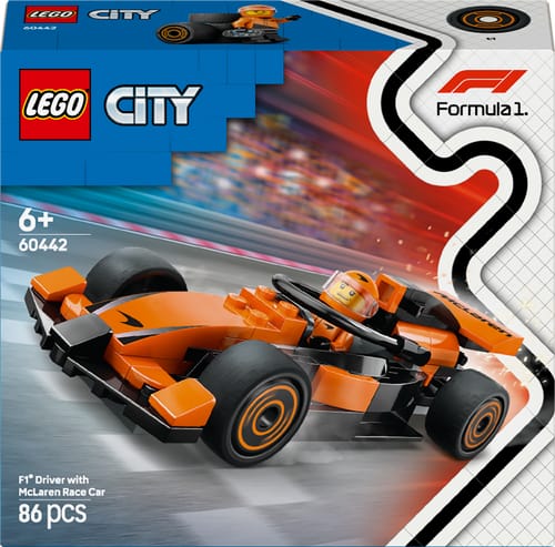 Lego City 60442 Pilota F1® con auto da corsa McLaren