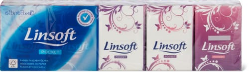 Linsoft Mouchoirs en papier Pocket   4 épaisseurs