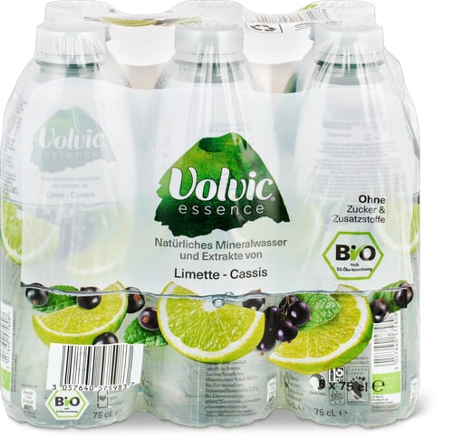 Volvic Essence Bio Natural mineral water Lime and blackcurrant