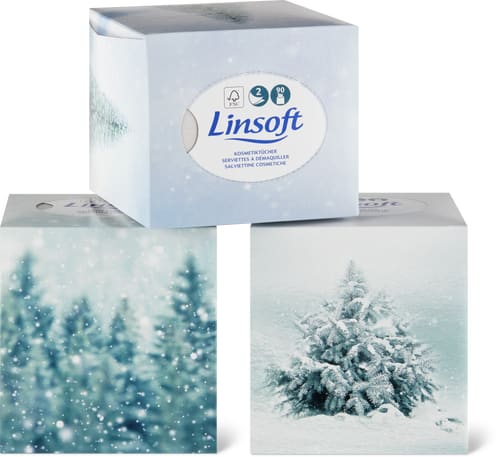Linsoft Kosmetiktücher Würfel 2-lagig