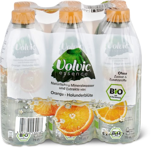 Volvic Essence Bio Natural Mineral Water Orange & Elderflower