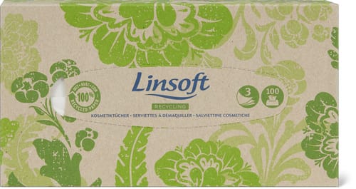 Linsoft Recycled Paper Cosmetic Wipes 3-Ply