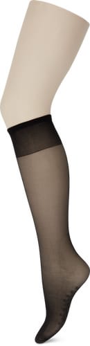 Essentials Ladies’ Knee-High Stockings ABS Sole Anti Slide 20 Den (Grösse: one size, Farbe: black)