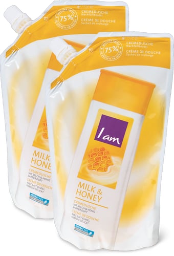 I am Shower cream refill pouch Milk & Honey