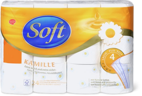 Soft Supreme Camomile with lotion, 4-ply