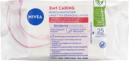 Nivea 3-IN-1 caring cleansing wipes