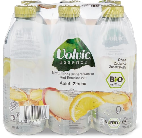 Volvic Essence Bio Acqua minerale naturale Limone-mela