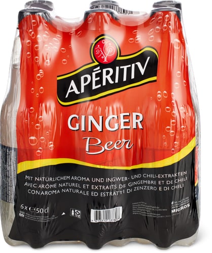 Apéritiv Ginger Beer avec arôme naturel et extraits de gingembre et de chili