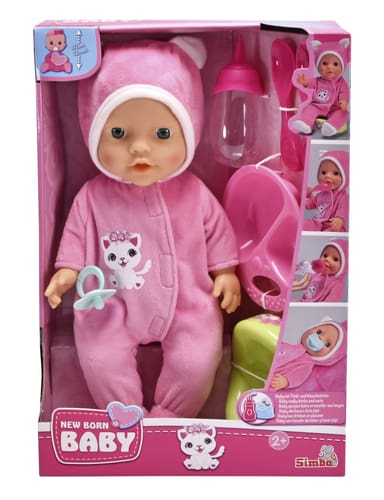 Newborn Baby Kitty Onesie Puppe, 30 cm