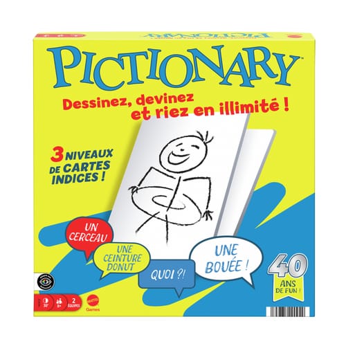 Mattel Games Pictionairy Core (Colore: neutro, Lingua: Francese)