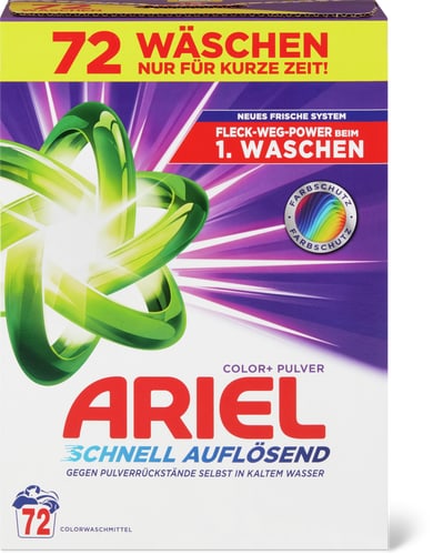 Heavy-duty detergent Powder, colour, 72 washes