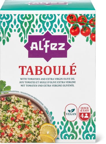 Tabouleh salad with tomatoes and olive oil