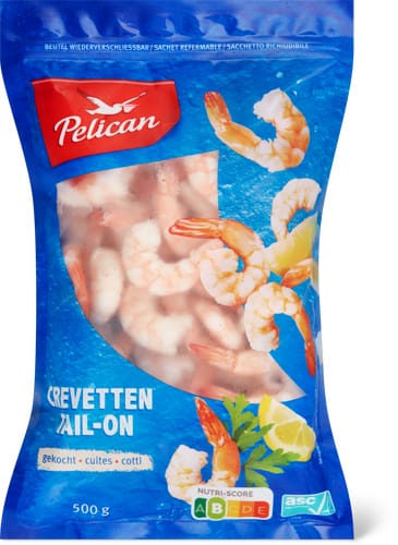 ASC Prawns Tail-On, Cooked