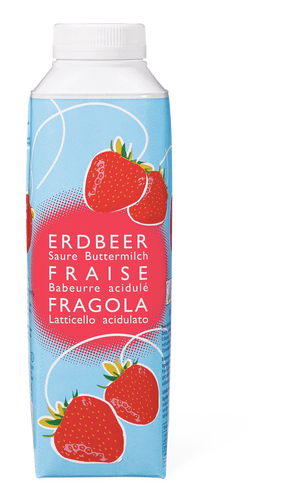 Saure Buttermilch Erdbeer