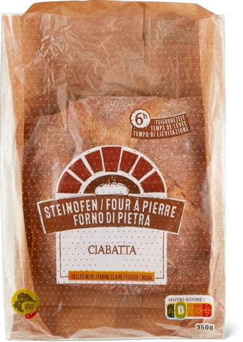 Steinofen Bio Ciabatta Light-Coloured Flour