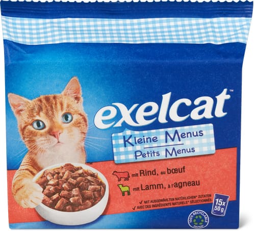 Exelcat Small portions with beef and lamb
