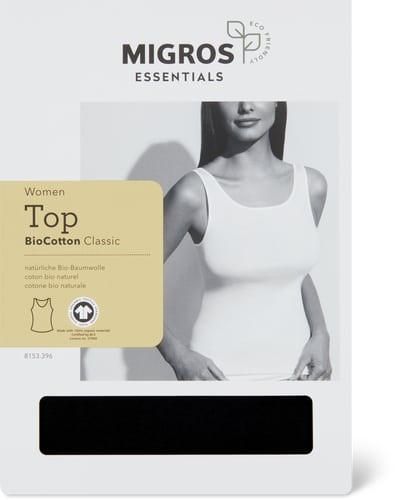 Ladies’ Top Organic Cotton Classic (Farbe: black, Grösse: M)