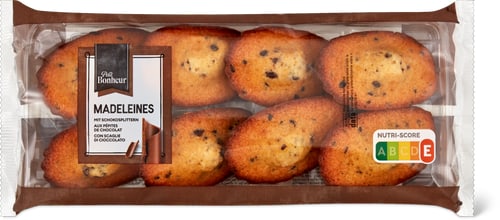 Madeleine con scaglie di cioccolato