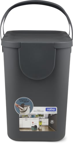 Rotho Albula Recycling System Anthracite, 25 L