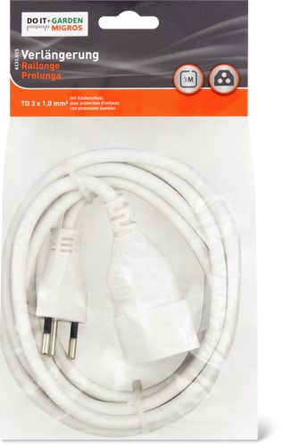 Rallonge 3 m TD 3 x 1 mm2
