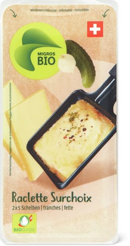 Bio Fromage à raclette  Surchoix, en tranches