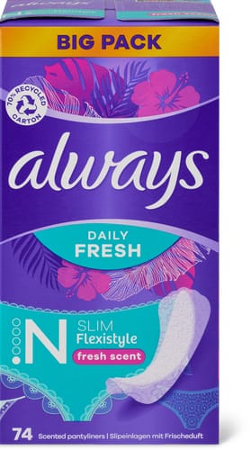 Slim Flexistyle panty liner with fresh fragrance
