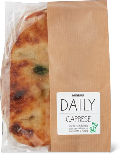 Focaccia Caprese Sandwich With Pesto & Rocket