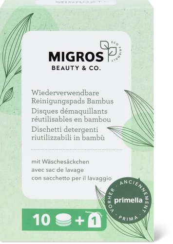Beauty & Co. Eco bamboo pads washable, with laundry bag