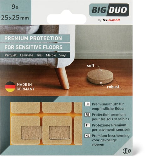 Sottopiedini per parquet, 25 x 25 mm