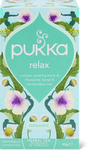 Pukka Bio Infusion Relax camomille, fenouil et racine de guimauve