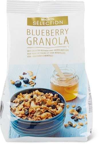 Sélection Blueberry granola with cashew nuts & blueberries